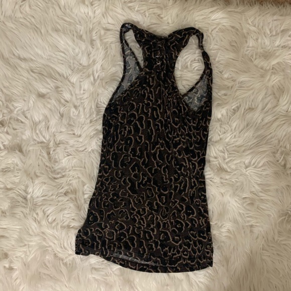 GUESS Brown Animal Print Tank Top Size Small - Picture 4 of 6